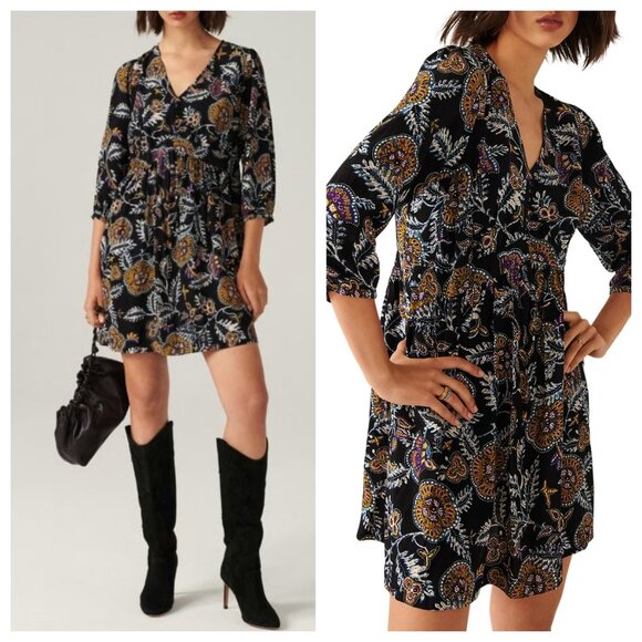 ba&sh | Dresses | Bash Volver Paisley Mini Dress | Poshmark